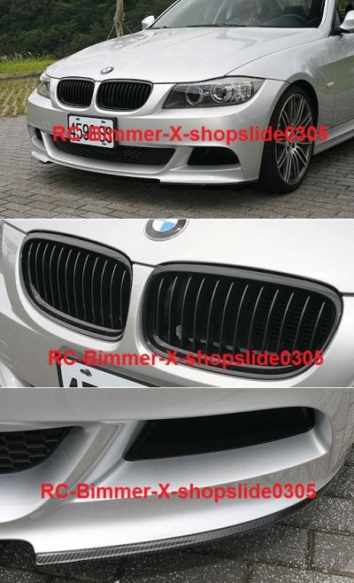 画像2: BMW E90LCI セダン用ブラックセンターグリルセット
