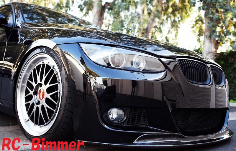 画像1: ◆BMW E92 E93 Mスポーツ 前期車両用AKmタイプカーボンフロントスポイラー◆カーボンリップ/バンパーリップ/クーペ/カブリオレ (1)