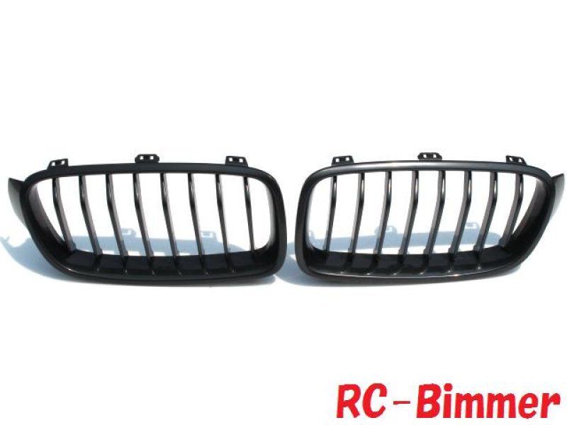 画像1: 艶黒◆BMW F30 F31 3シリーズ用スポーツタイプ グロスブラックキドニーグリル/320/330/318/335/センターグリル/ラジエターグリル/セダン/ツーリング/4D/5D/クロスカーボン (1)