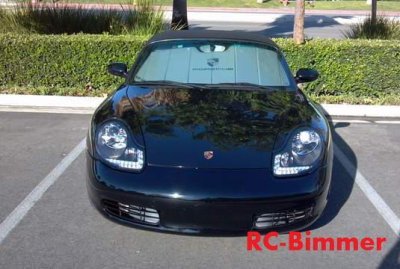 画像1: 予約販売◆ポルシェ 986/996用新型ＬＥＤプロジェクターライトセット◆インナーブラック/Porsche/ヘッドライト/カレラ/911