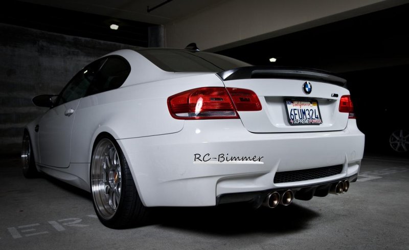 画像1: ◆BMW E9X M3用 AKYスタイルカーボンデフューザー◆ディフェーザー/E92M3/E93M3/アンダーリップ/綾織カーボン/ (1)