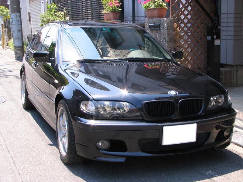 画像1: ◆BMW E46 3シリーズ 後期セダン用 ブラックキドニーグリル/ブラックグリル/320/325/323/330/318/クロスカーボン/ (1)