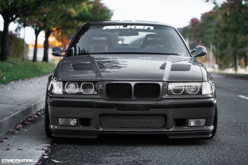 画像1: BMW E36 3シリーズ後期用 ブラックキドニーグリル (1)