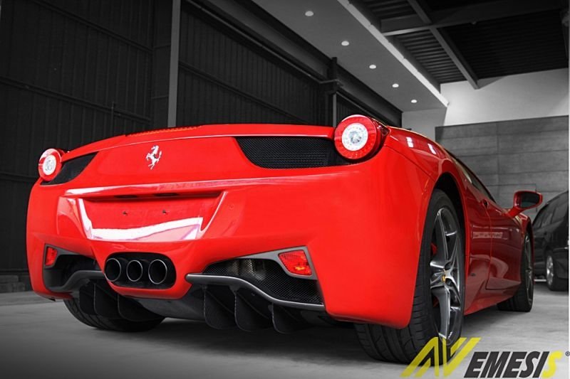 画像1: 送料無料/フェラーリ458イタリア用カーボンデフューザー/6フィンタイプ (1)