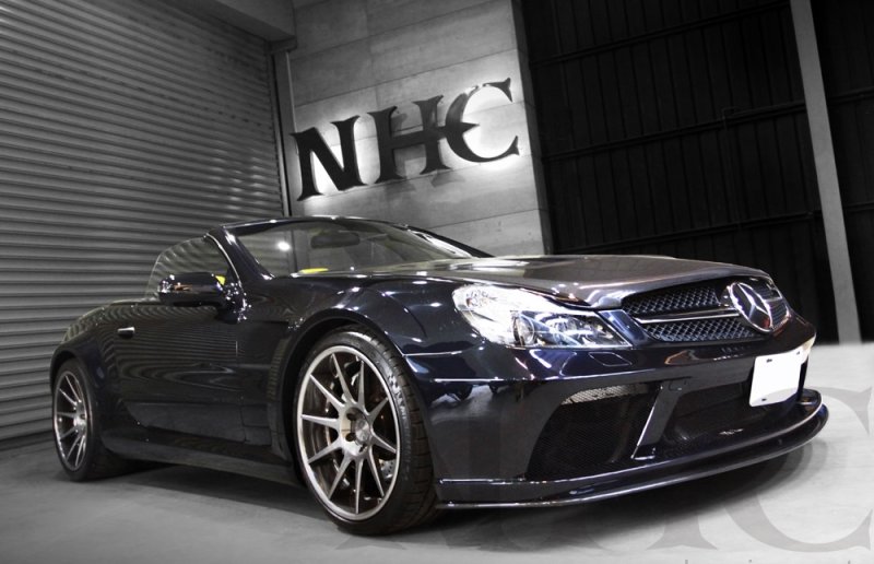 画像1: 人気◆メルセデス・ベンツ R230 SL65 ブラックシリーズ 用フロントアンダーリップ/２タイプ/カーボンスポイラー/カーボンリップ/フロントリップ (1)