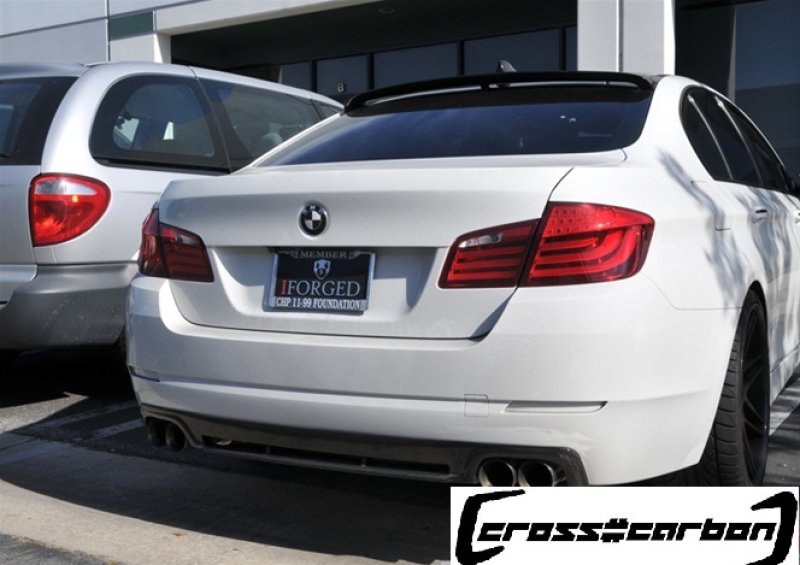 画像1: ◆BMW F10/F11 5シリーズハイライン用 綾織カーボンリアディフューザー◆ディフェーザー/エアロ/520/523/535/540 (1)
