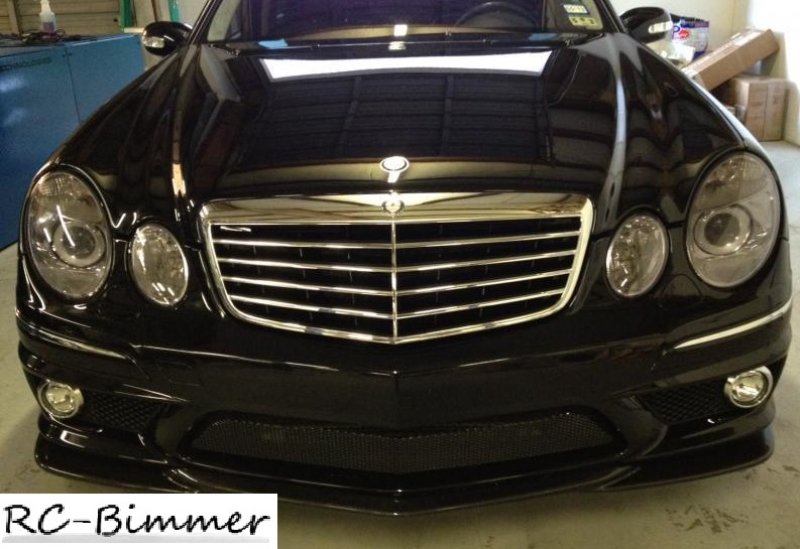 画像1: ◆ベンツ W211 2006-09 後期車両用 オールクロームセンターグリル/ラジエターグリル/スポーツグリル/E240/E350/E63/E500/オールメッキ (1)