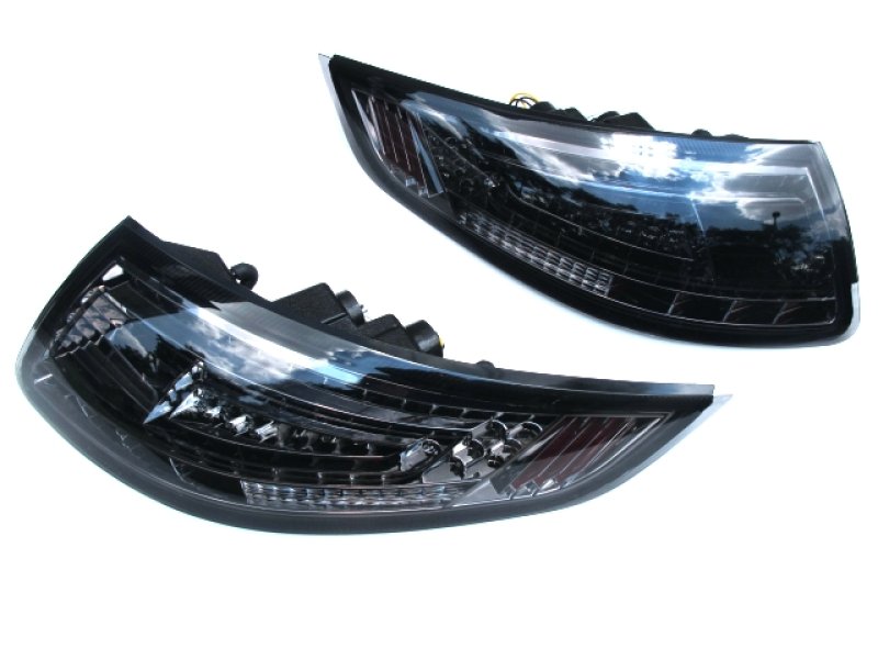 画像1: ◆ポルシェ 997 05-08年 前期用 新型LEDクリアテールランプセット/９９７/クリアＸスモークレンズ/テールライト/911/997.1/PORSCHE/キャンセラー付 (1)