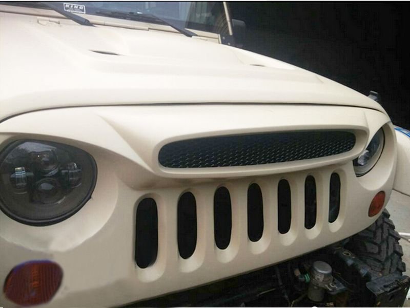 画像1: JEEP/ジープ07-15年 ランクラー用ゴーストタイプフロントグリル/Wrangler (1)