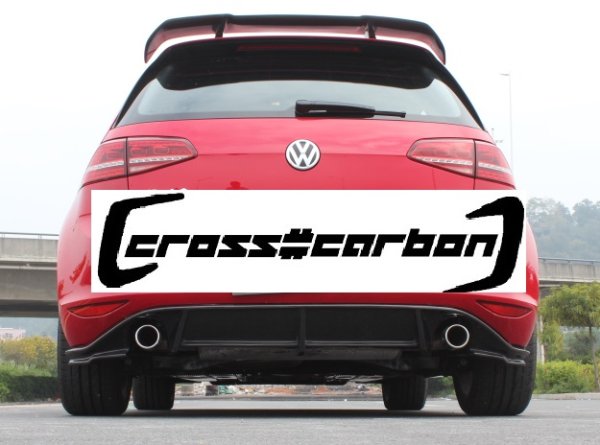 画像2: ワーゲン/VW ゴルフ７ GTi用カーボディフューザー/綾織/REVOスタイル (2)