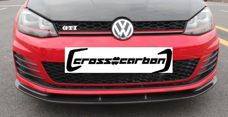 画像1: ◆フォルクスワーゲン VW ゴルフ7 GTi用 フロントカーボンスポイラー/綾織カーボン/GOLF7/アンダーリップ/カーボンリップ/ (1)