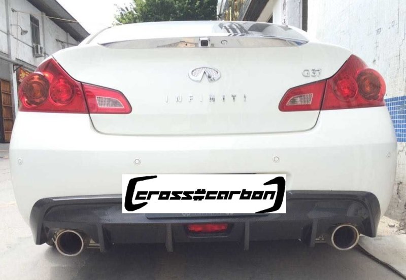 画像1: ◆ニッサン V36スカイラインセダン前期/G37用カーボンディフューザー/綾織カーボン/ディフェーザー/250/VQ25/日産/カーボンエアロ/アンダーウイング (1)