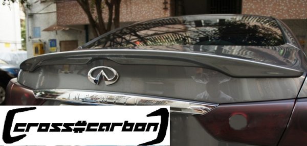 画像2: ニッサン/インフィニティ Q50 スカイラインセダン用T-3タイプトランクスポイラー/ABS (2)
