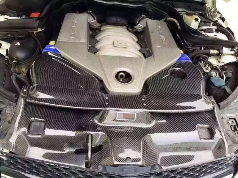 画像1: W204/C204/S204 C63用本物カーボンインテークシステム/パネル/ダクト (1)