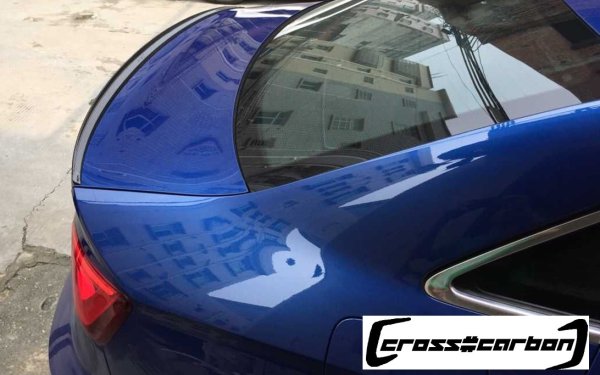 画像4: ◆アウディ 8V A3/S3 セダン用ダックテール カーボントランクスポイラー/タイプ４/リアウイング/リアスポイラー/AUDI/綾織カーボン/軽量 (4)