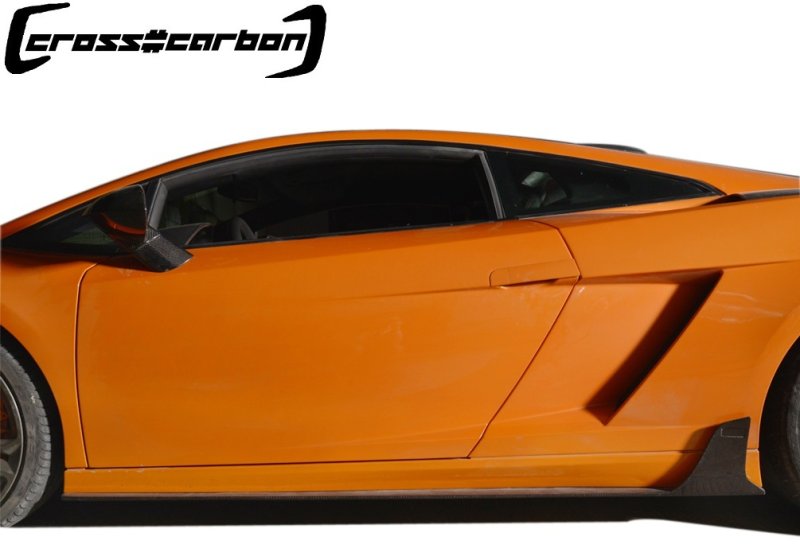 画像1: 送料無料◆ランボルギーニ ガヤルド用 DMcスタイル カーボン製サイドスカート/LP550/LP560/LP570 (1)