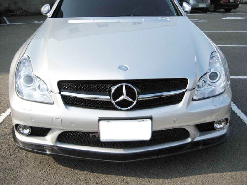 画像1: ◆W219 CLS55 CLS63 CLS500 CLS500用フロントカーボンリップスポイラー/バンパーリップ/アンダーリップ/フロントスポイラー/カールソン/ブラバス/ロリンザ/ (1)
