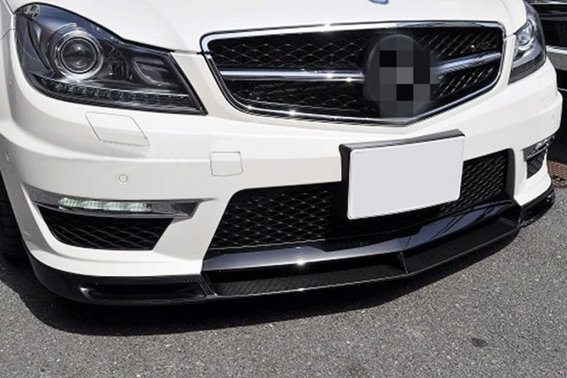 画像1: W204/C204 2012~後期C63用Vorタイプフロントカーボンスポイラー (1)