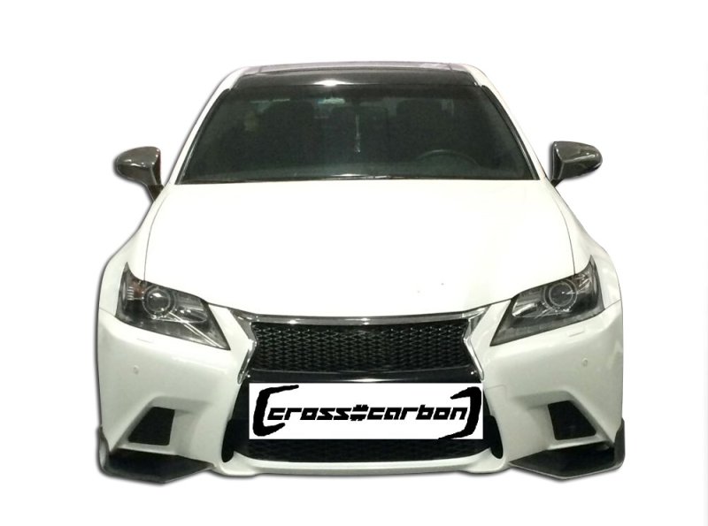 画像1: ◆レクサス 2012y~15y GS Fスポーツ用フロントカーボンスプリッターセット/LEXUS/GS350/GS430/カーボンリップ/アンダーリップ/フリッパー (1)