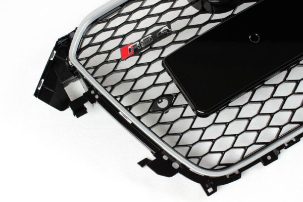 画像5: AUDI アウディB8 K8 後期A4/S4用/RS4用RSタイプハニカムブラックグリル/PTS有 (5)