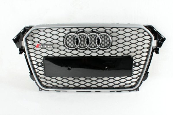 画像6: AUDI アウディB8 K8 後期A4/S4用/RS4用RSタイプハニカムブラックグリル/PTS有 (6)