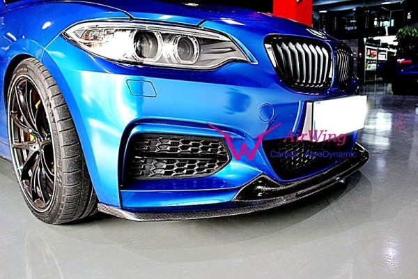 画像1: BMW F22 Mスポーツ用EXOTICタイプフロントカーボンスポイラー/綾織カーボン/M235不可 (1)