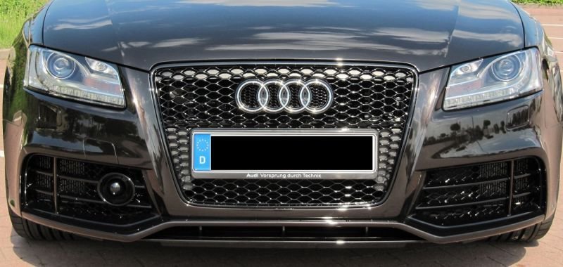 画像1: AUDI アウディB8 K8 前期A5/S5用/RS5用RSタイプハニカムオールブラックグリル/PTS有 (1)