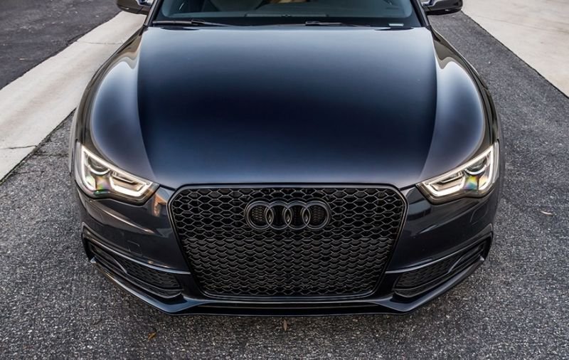 画像1: AUDI アウディB8 K8 後期A5/S5用/RS5用RSタイプハニカムオールブラックグリル/PTS有 (1)