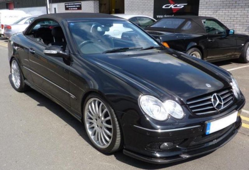 画像1: ベンツ W209 CLK55AMG/CLK500/W203 C32AMG用カーボンフロントスポイラー (1)