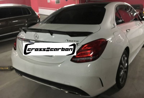 画像6: ◆ベンツ W205 Cクラスセダン用MLタイプカーボントランクスポイラー/C450/C63/クロスカーボン (6)