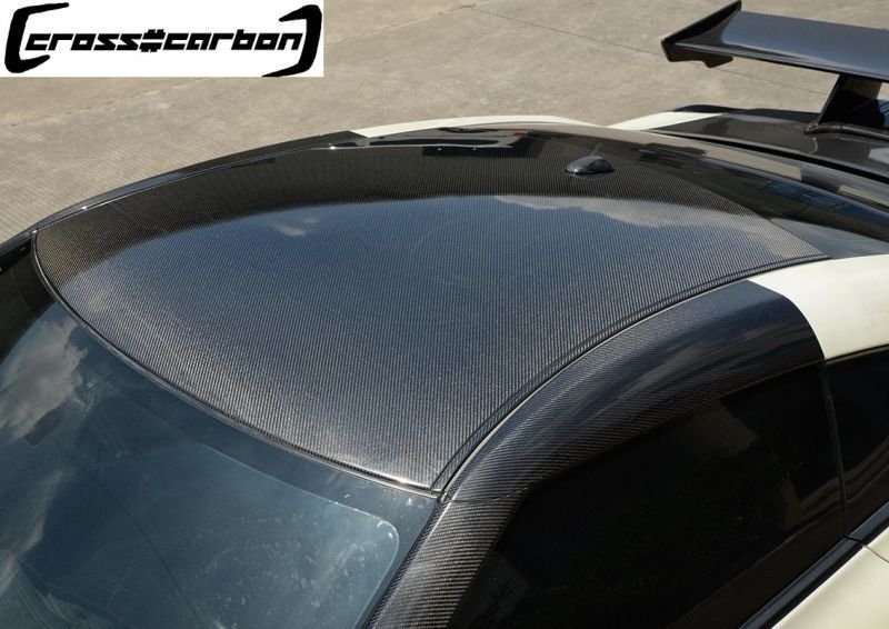 画像1: ◆ニッサン R35 GTR用カーボンルーフパネル/一枚張り/CFRP/35R/GT-R/クロスカーボン/NISSAN/日産/GT-R/R 35/綾織カーボン (1)