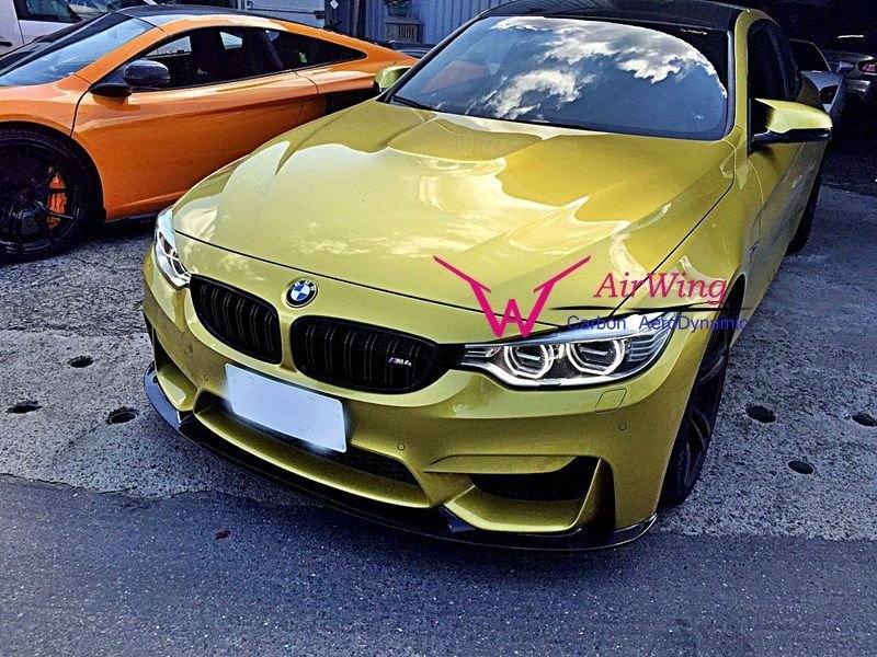 画像1: ◆BMW F80M3/F82M4用 3Dスタイルフロントリップスポイラー/綾織/人気商品 (1)