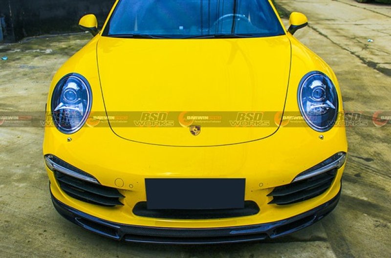 画像1: ポルシェ 911/991用VRSタイプカーボンリップスポイラー/綾織/シュタイナー (1)