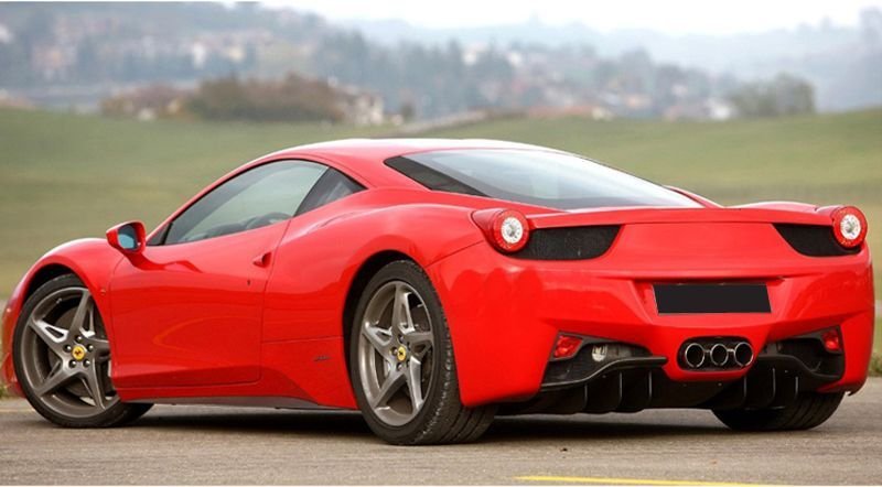 画像1: フェラーリ 458イタリア用本物カーボンテールパイプガーニッシュ (1)
