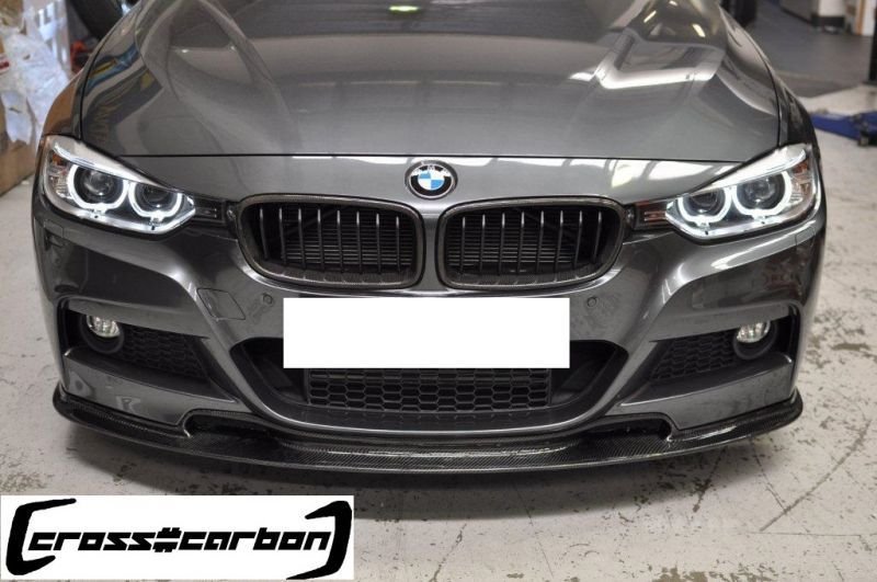 画像1: ◆BMW F30/F31 3シリーズ Mスポ用 Varタイプフロントカーボンスポイラー/綾織/カーボンリップ/320/323/330/335/カーボンエアロ/シュタイナー/hamann/AC/ALPINA (1)