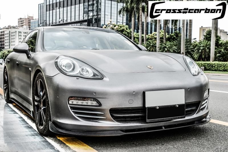 画像1: ◆ポルシェ 970パナメーラ 09-13年モデル用フロントカーボンスポイラー/S/GTS/カーボンリップ/アンダーリップ/フロントリップ/テック/アート/PORSCHE (1)