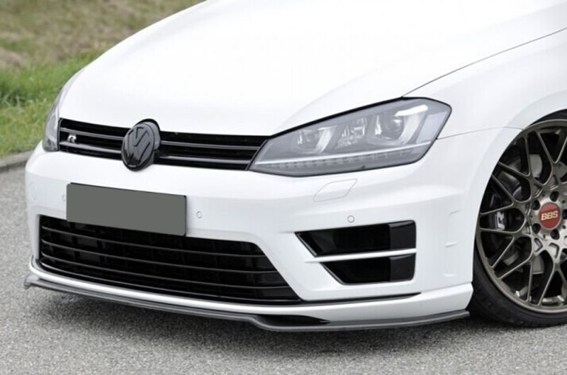 画像1: ◆フォルクスワーゲン/VW ゴルフ7 Rline/ ゴルフR用 カーボンリップスポイラー/綾織カーボン/フロントスポイラー/アンダーリップ/GOLF7/アールライン/ (1)