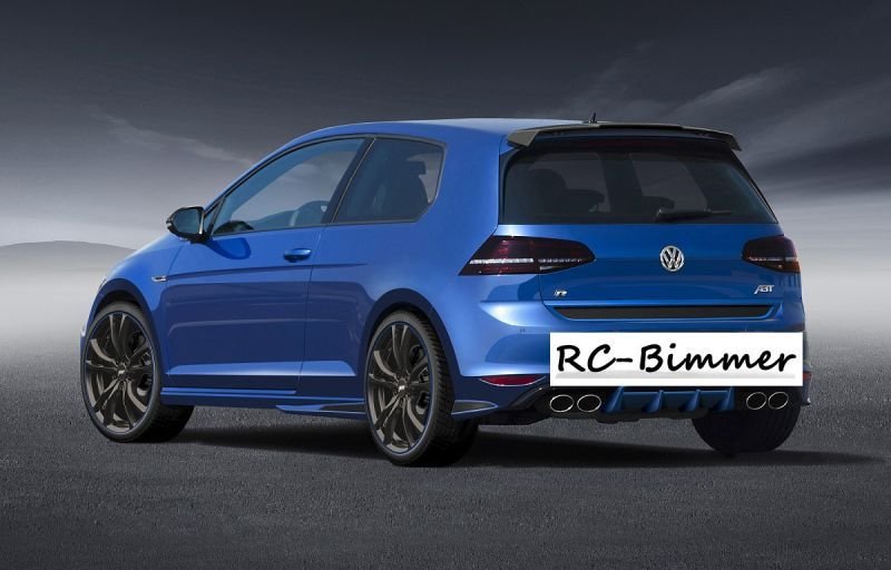 画像1: ワーゲン/VWゴルフ7 GTI/TSi用アブトタイプカーボンルーフスポイラー/綾織カーボン (1)