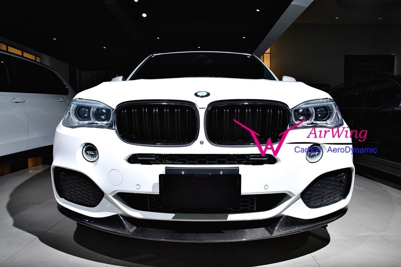 画像1: ◆BMW F15 X5 Mスポ用パフォーマンスタイプフロントカーボンリップ/綾織/カーボンスポイラー/フロントリップ/エアロ/スプリッター (1)