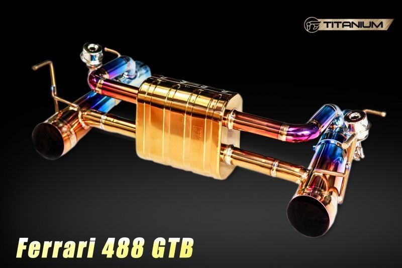 画像1: イノテック iPE フェラーリF488GTB用チタン製可変バルブマフラーフルシステム/エボリューションエディション (1)