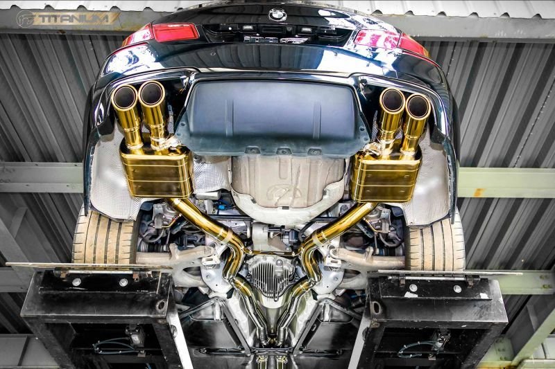 画像1: /イノテック iPE BMW F10M5用可変バルブ付きチタン製マフラーフルセット/チタンシルバー/チタンゴールド/INNOTECH (1)