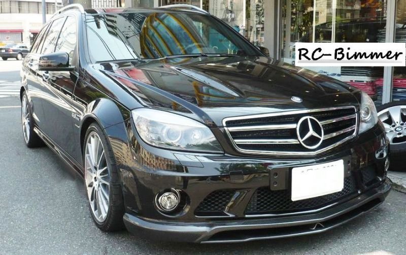 画像1: メルセデス・ベンツ W204 C63AMG前期セダン/ワゴン用CAタイプフロントカーボンスポイラー ◆T-1/綾織/フルカーボンタイプ/ (1)