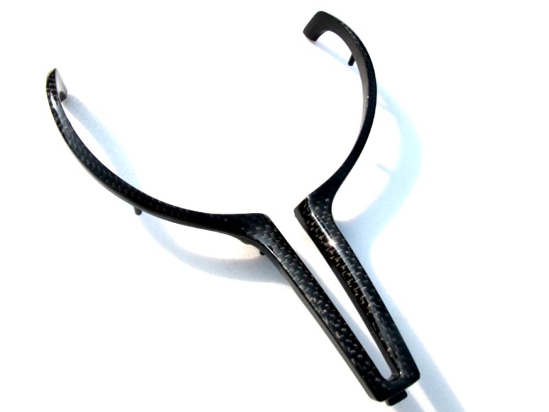 画像1: /BMW F80M3/F82M4/F10M5/F06M6/F1XM6/F87M2用平織タイプカーボンステアリングトリム/ステアリングカバー/Mルーフ同様カーボン柄 (1)