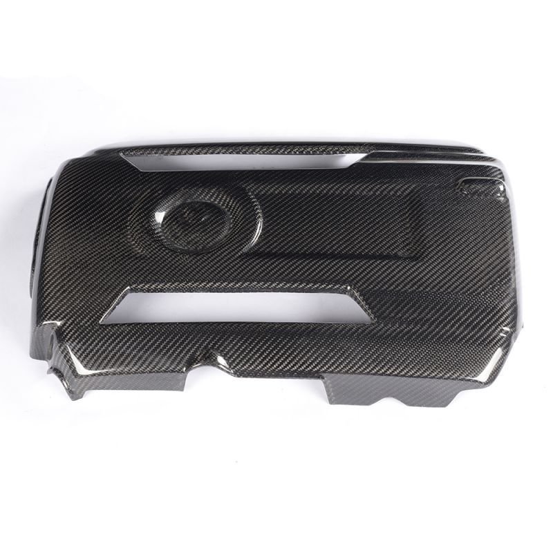 画像1: ◆VW フォルクスワーゲン MK7 ゴルフ7GTi 2Lエンジン用本物カーボンエンジンカバー/GOLF7/綾織/ドレスアップ/綾織カーボン/4気筒 (1)