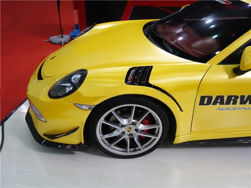 画像1: /ポルシェ 991 GT3RSタイプスリット入りダクトフェンダーセット/GT3/PDK/PORSCHE/本物カーボン、FRPタイプ選択可能 (1)