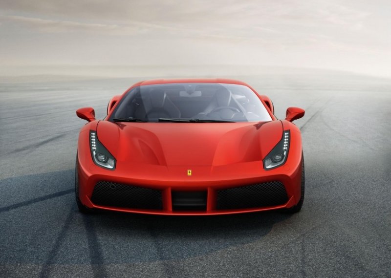 画像1: /フェラーリF488GTB用純正仕様ドライカーボンフロントバンパースポイラー/リップスポイラー/カーボンスポイラー/事故修理にも (1)