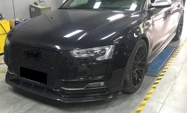 画像3: ◆AUDI アウディ 2012~2017年後期B8/8T A5 Sライン/S5用フロントカーボンリップスポイラー/タイプ5/バンパーリップ/カーボンスポイラー/ (3)