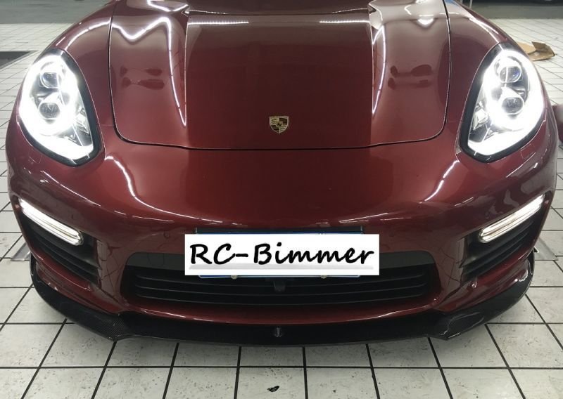 画像1: 後期用◆ポルシェ 2013〜2016年970パナメーラ GTS/TURBO/TurboS用フロントカーボンリップスポイラー/ターボ/ターボS/バンパーリップ/カーボンスポイラー (1)