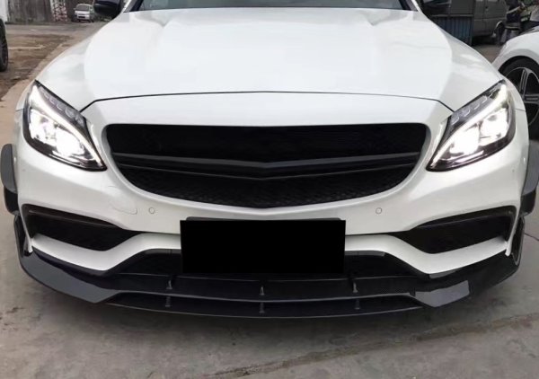画像2: ◆メルセデス・ベンツ W205/C205 C63AMG クーペ用 BRABデザイン フロントカーボンスポイラー/バンパーリップ/綾織/ブラバス/アンダースポイラー/COUPE (2)