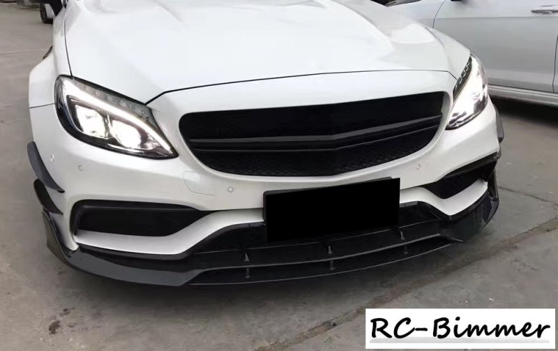 画像1: ◆メルセデス・ベンツ W205/C205 C63AMG クーペ用 BRABデザイン フロントカーボンスポイラー/バンパーリップ/綾織/ブラバス/アンダースポイラー/COUPE (1)